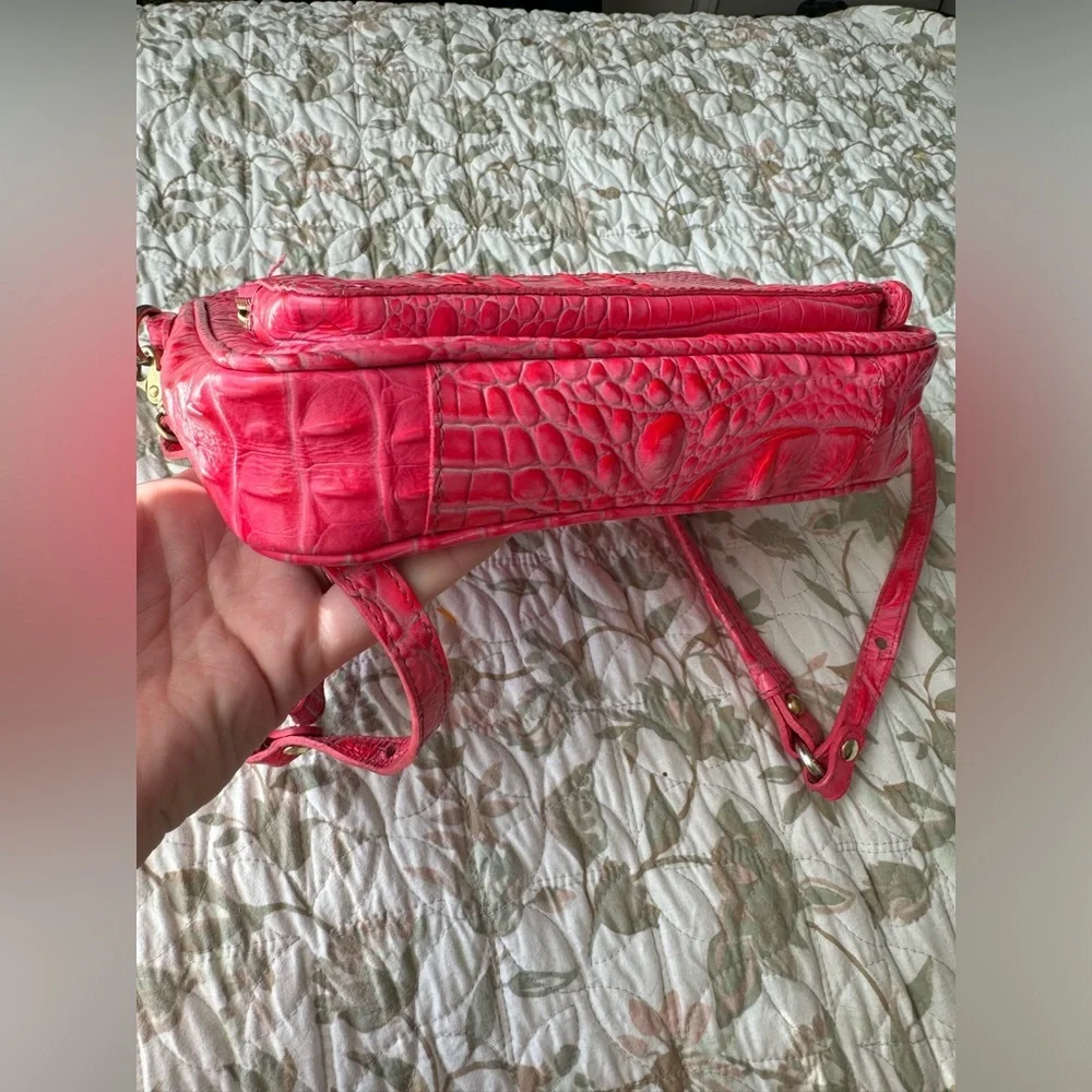 Brahmin Melbourne Cleo crossbody hot bright pink - Picture 9 of 16